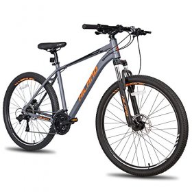 Hiland 27.5 Inch Mountain Bike 27-Speed MTB Bicycle for Man with Grey