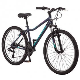 Schwinn High Timber AL Youth/Adult Mountain Bike, Aluminum Frame, 26-Inch Wheels, 21-Speed, Navy Blue