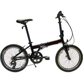 ZiZZO 26 lbs. Via 20" 7-Speed Alloy Folding Bike, Black, All genders