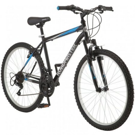 Roadmaster Granite Peak Men's Mountain Bike, 26" wheels, Black/Blue