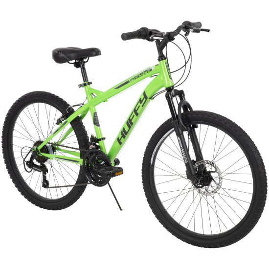 Huffy 24 In. Nighthawk Boys\' Mountain Bike for Men, Neon Green