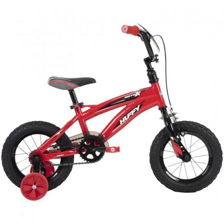 Huffy Kid Bike Moto X, Fast Assembly Quick Connect, 12", Gloss Red