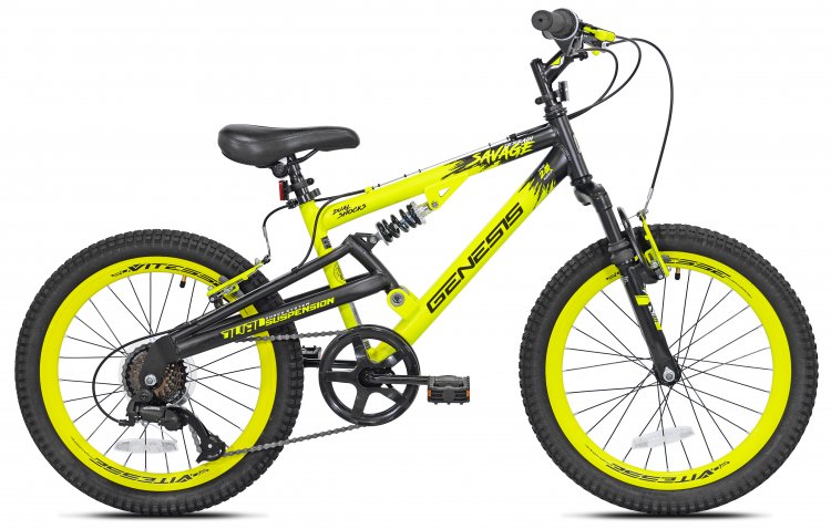 Genesis 20\" Savage Boy\'s Mountain Bike, Yellow/Black