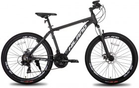 Hiland 26'' Aluminum Mountain Bike 24 Speeds,19.5" Frame Size, Large, Gray
