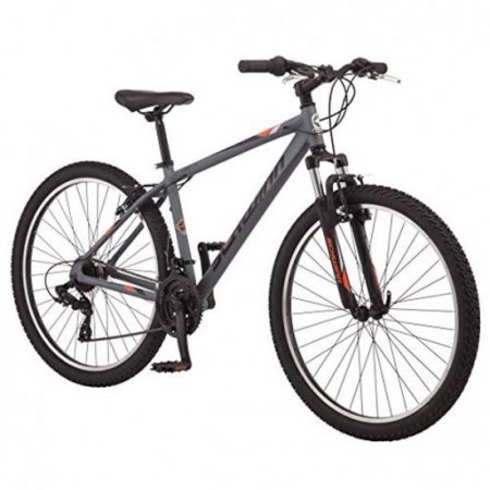 Schwinn High Timber AL Youth/Adult Mountain Bike, Aluminum Frame, 27.5-Inch Wheels, 21-Speed, Grey