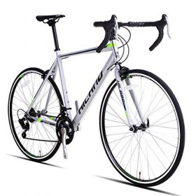 Hiland Road Bike 700C City Commuter Bicycle with 14 Speeds Drivetrain Silver 58 cm Frame