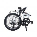 EuroMini 16008 Zizzo Campo 28 lbs Lightweight Aluminum Frame Shimano 7-Speed Folding Bike, White - 20 in.