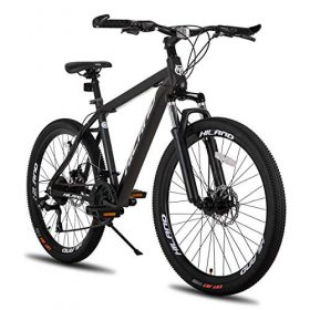 Hiland 26 Inch Mountain Bike for Men with 19.6 Inch Aluminum Gray