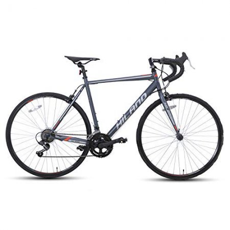 Hiland Road Bike 700C Racing Bicycle with Shimano 14 Speeds Black 58cm