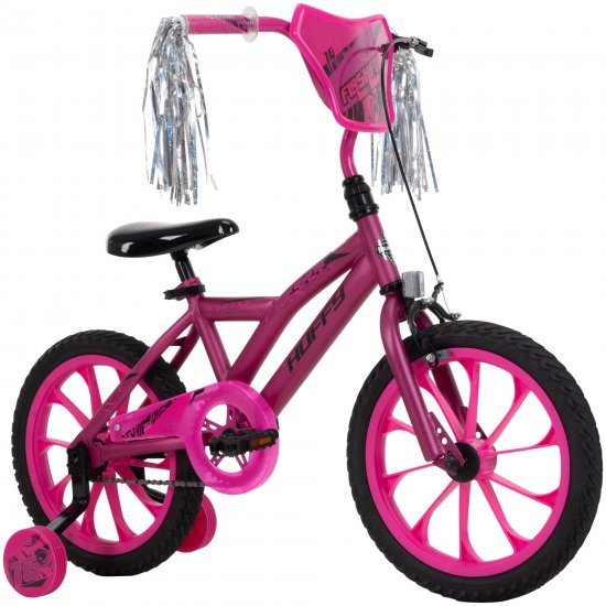 Huffy 16\" Flashfire Girls\' Bike for Kids, Purple