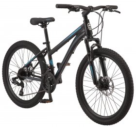 Schwinn Sidewinder mountain bike, 24-inch wheels, 21 speeds, black / teal