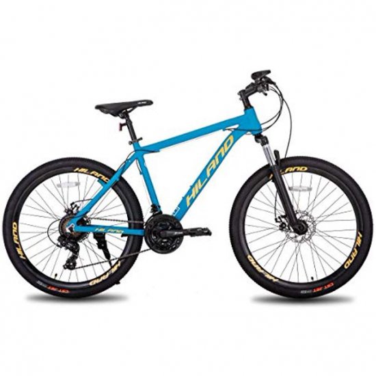 Hiland 26 Inch Mountain Bike for Men with 19.5 Inch Aluminum Blue