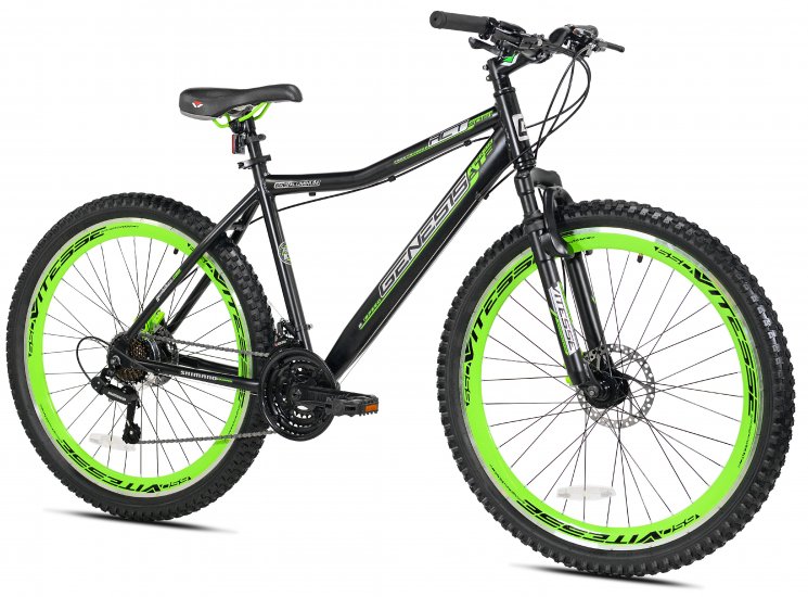 Genesis 27.5\" RCT Men\'s Mountain Bike, Black/Green