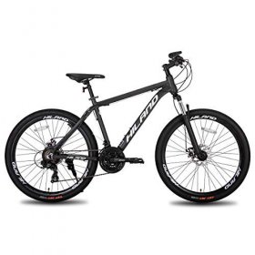 Hiland 26 Inch Mountain Bike for Men with 19.6 Inch Aluminum Gray