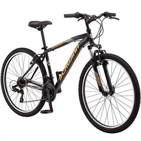 Schwinn High Timber Youth/Adult Mountain Bike, Steel Frame, 27.5-Inch Wheels, 21-Speed, Black