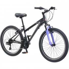 Schwinn Sidewinder, Mountain Bike, 24 in wheels, Black/Purple, 21 speeds, steel frame