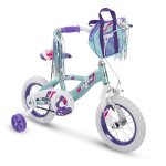 Huffy Glimmer 12" Age 3-5 Kids Bike Bicycle with Training Wheels, Sea Crystal