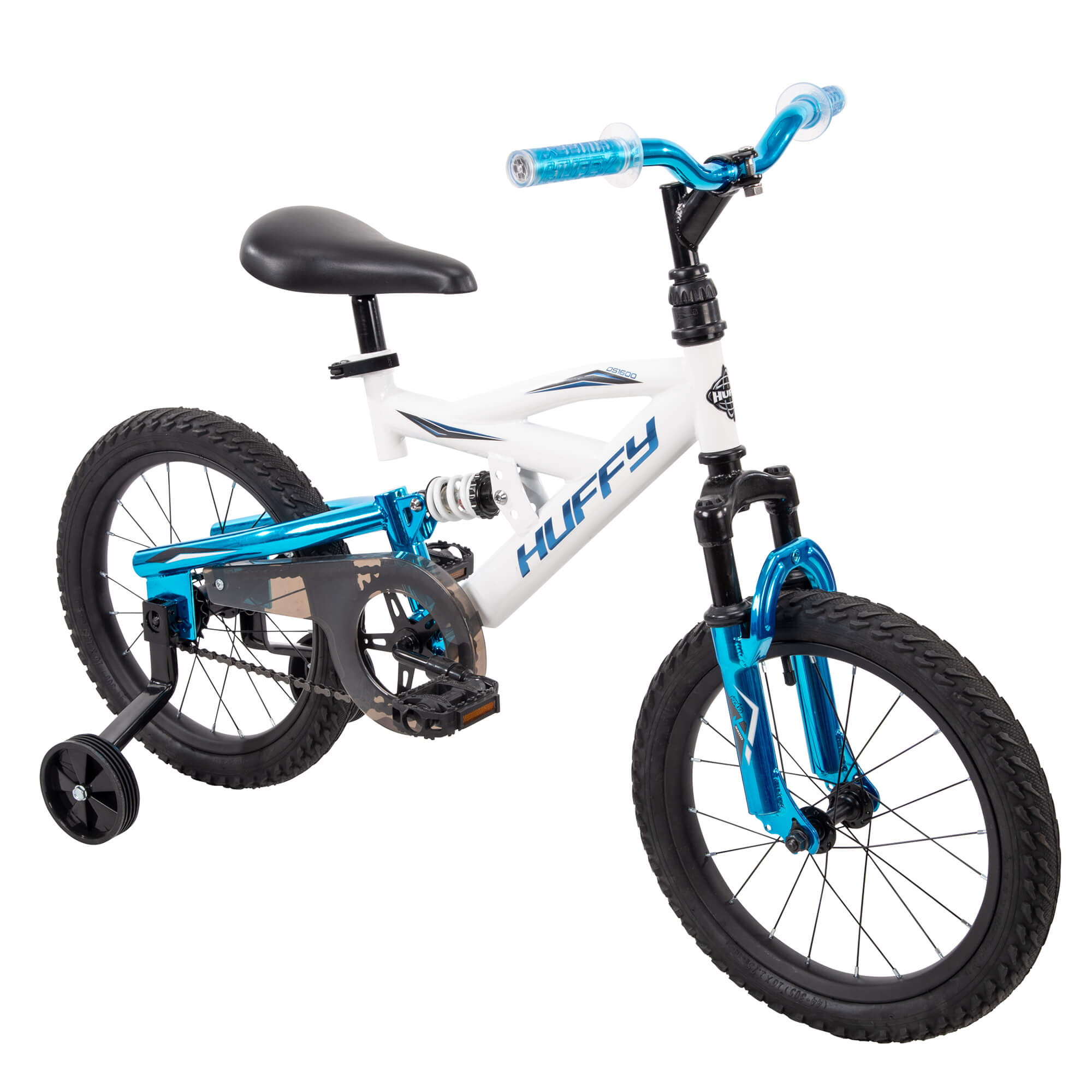 Huffy 16\" DS 1600 Boys\' Bike for Kids with EZ Build, White
